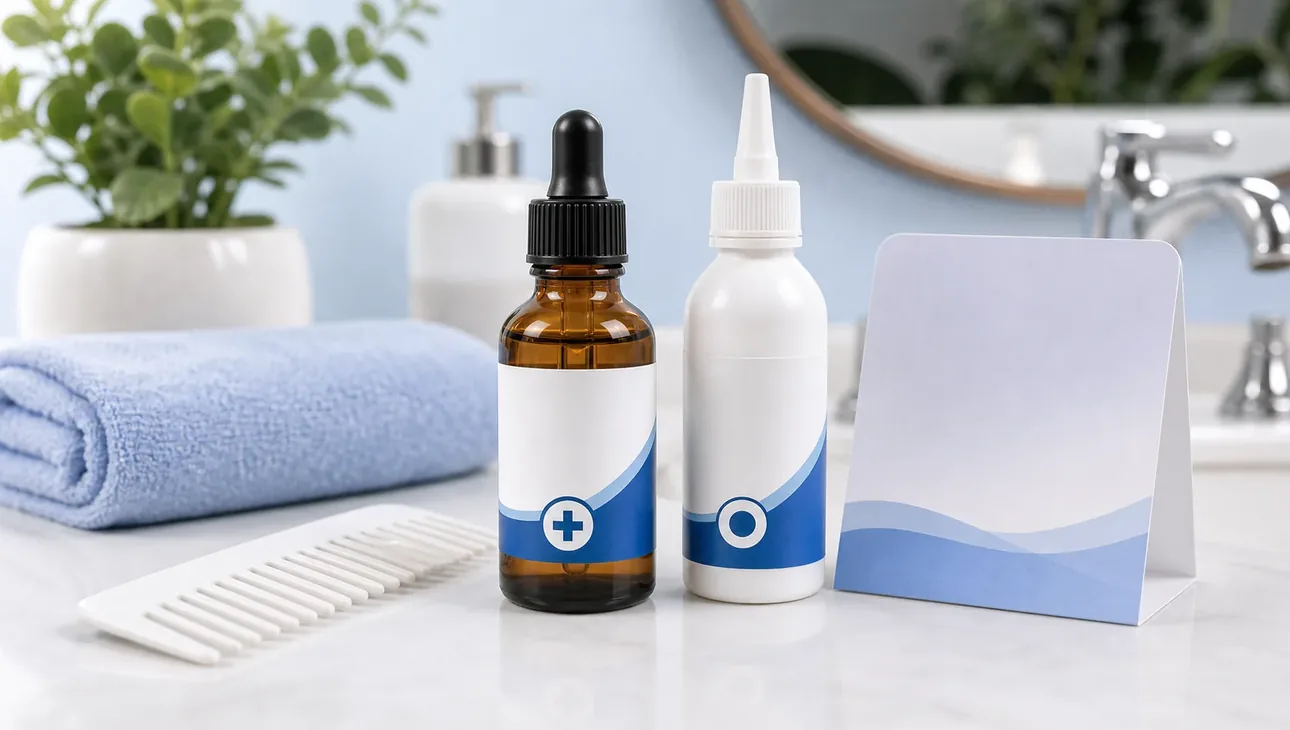 Applying a topical hair health formula to the scalp