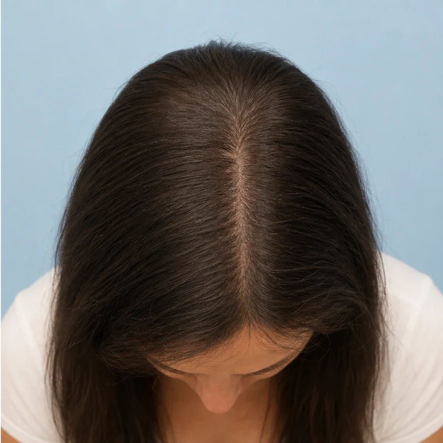 Representative later scalp and hair density assessment