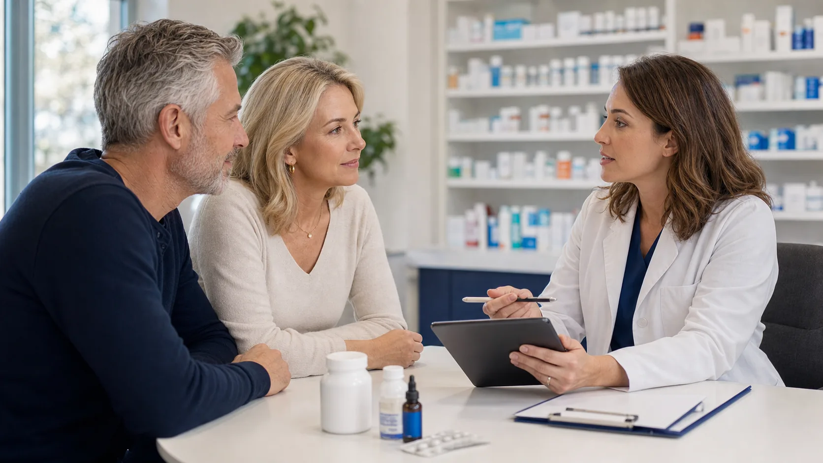 Active couple representing personalized hormone support
