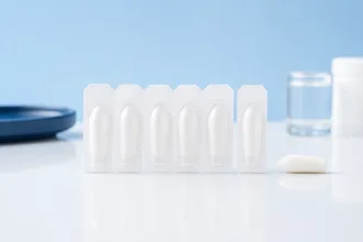 Compounded hormone suppositories in blister packaging