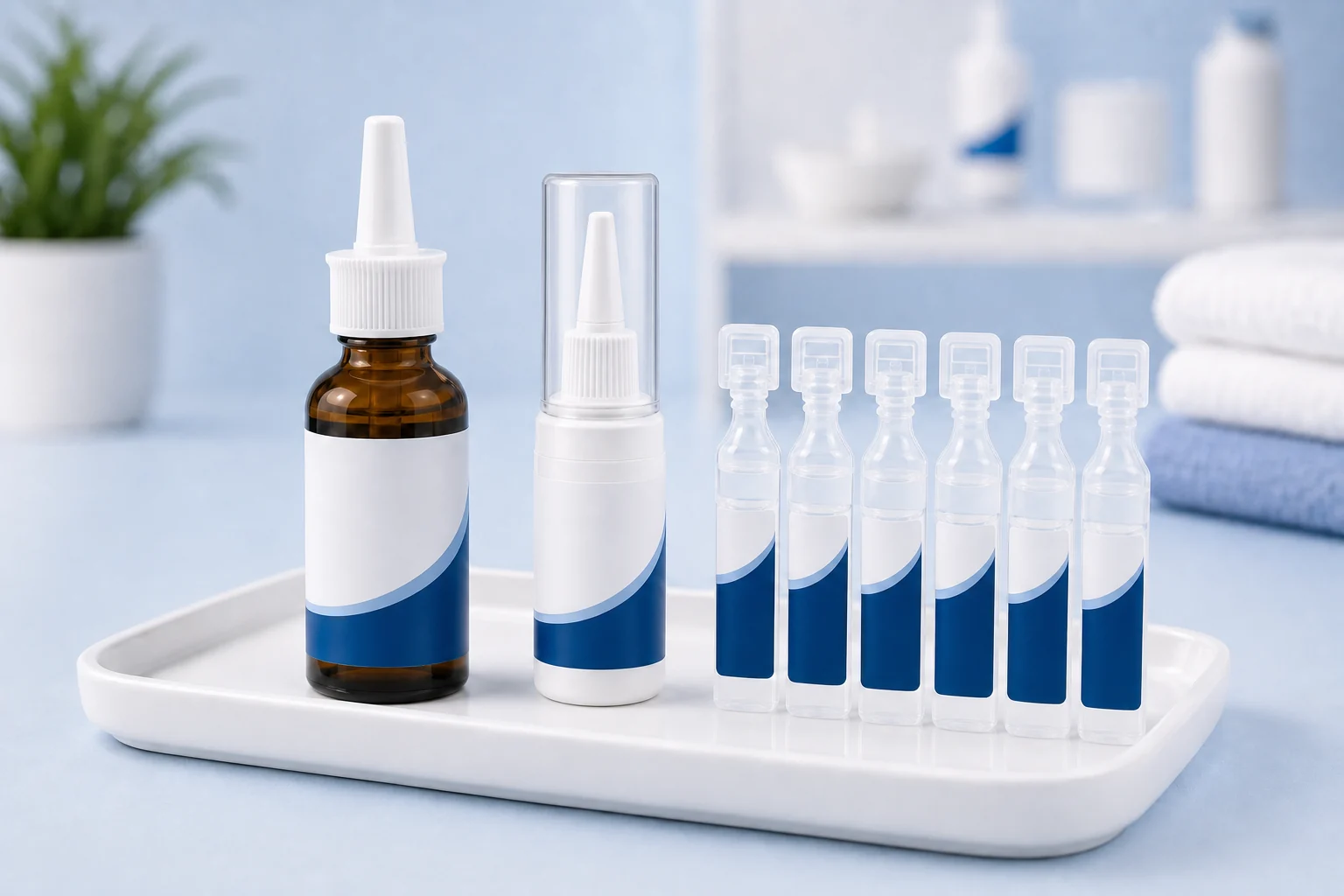Provider-directed recurrent sinus support solution bottles