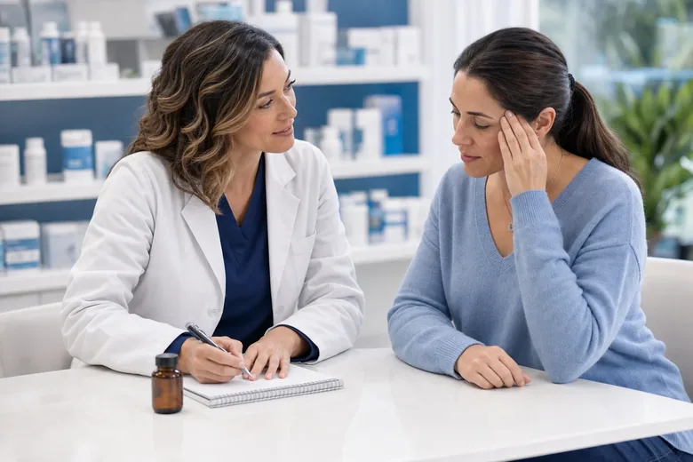 Migraine and temple pain support consultation
