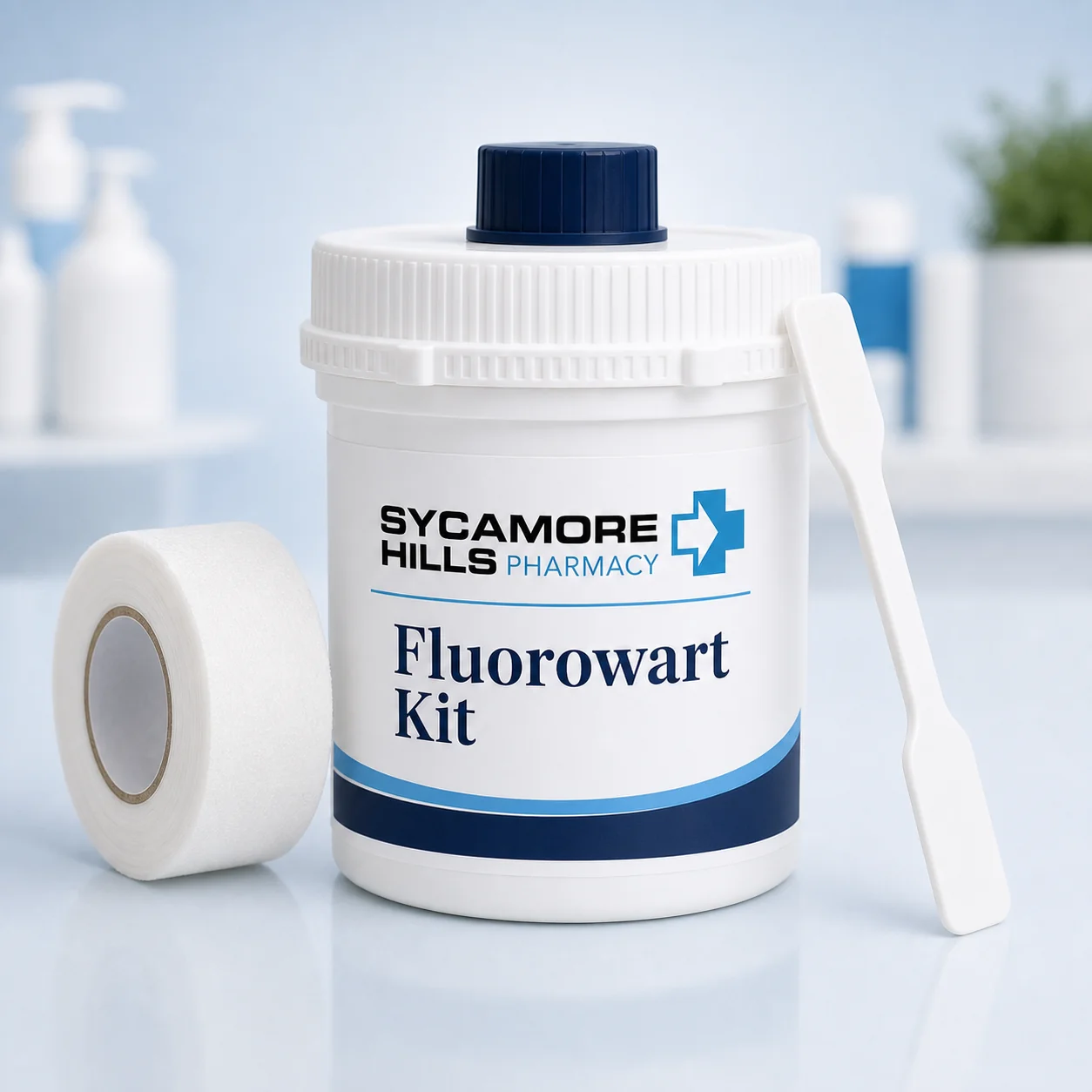 Sycamore Hills Fluorowart Kit &mdash; treatment solution, applicator and protective tape