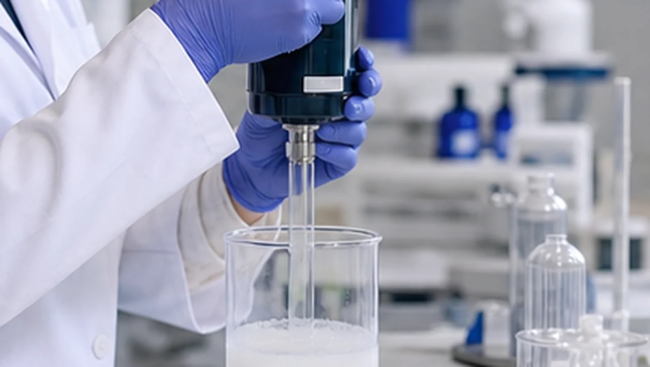 Compounding lab preparing a custom hair health formula
