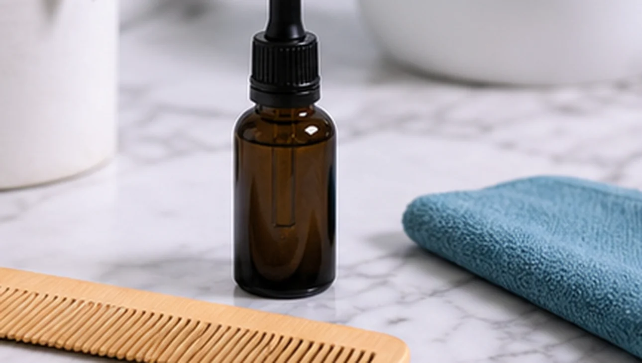 Applying a topical hair health formula to the scalp