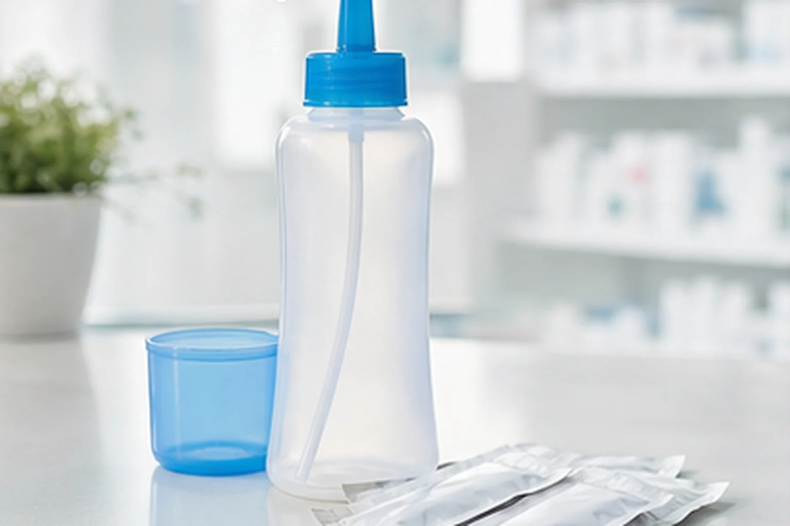 Nasal spray and rinse products for post-nasal drip support