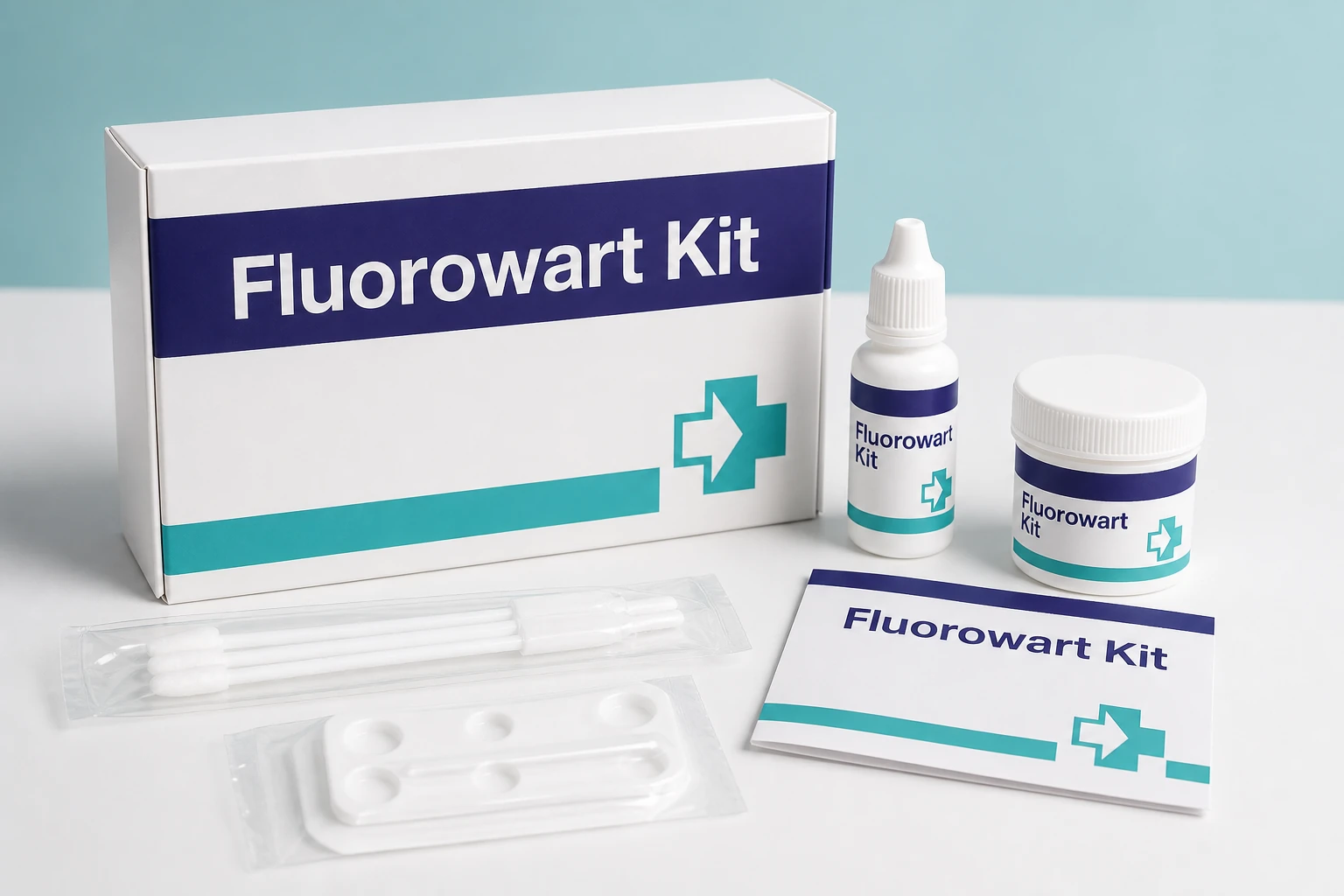 Sycamore Hills Fluorowart Kit &mdash; treatment solution, applicator and protective tape